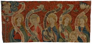 Frammento di arazzo raffigurante l