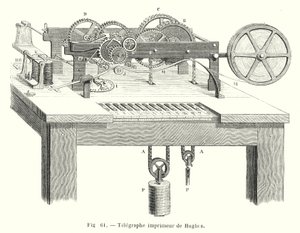 Telegraphe imprimeur de Hughes (incisione)