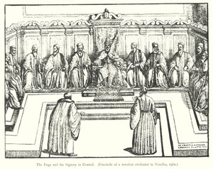Il Doge e il Consiglio della Signoria (incisione) da European School