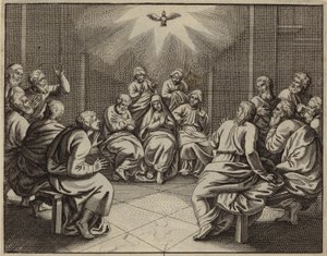 Lo Spirito Santo che scende sui Dodici Apostoli nel giorno di Pentecoste da European School