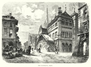 Il Rathaus, Berna (incisione)