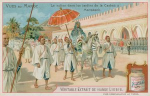 Il sultano visita i giardini della Casbah a Marrakech da European School