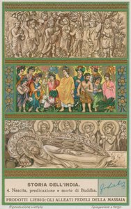 La nascita, la predicazione e la morte di Buddha
