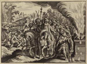Il fuoco di Dio che brucia il sacrificio di Elia invece di quello a Baal da European School