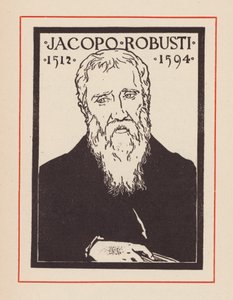 Tintoretto, artista italiano del Rinascimento (litografia) da European School