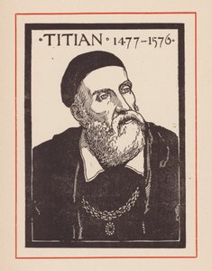 Tiziano, artista italiano del Rinascimento (litografia) da European School