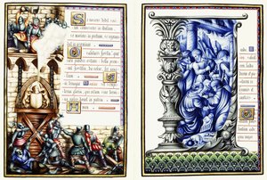 Due fogli da un Inno in latino, c.1890 da European School