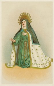 Vergine Maria (cromolito) da European School