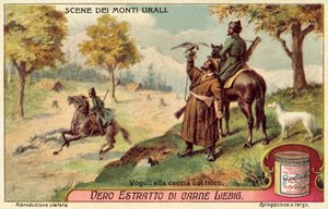 Voguli che cacciano con i falchi