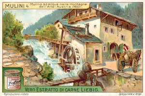 Mulino ad acqua nelle montagne dell