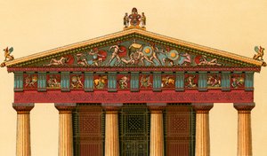 Facciata occidentale del Tempio di Atena, a Egina da European School