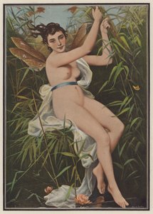 Donna vestita da libellula