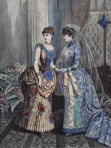 Moda femminile, fine XIX secolo da European School