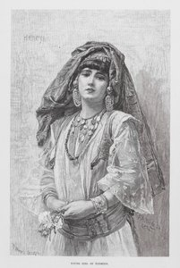 Giovane ragazza di Tlemcen (incisione)