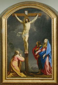 Cristo in croce, tra la Maddalena, la Vergine e San Giovanni - Crocifissione ... da Eustache (studio of) Le Sueur