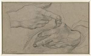 Studio di due mani da Eustache Lesueur
