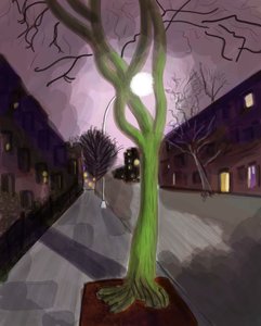 11a strada di notte, Brooklyn (arte digitale)