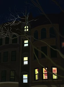 8Th Avenue di notte (arte digitale) da Evan Sklar
