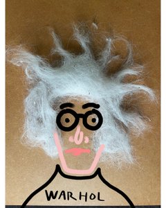 Andy Warhol (disegno a collage) da Evan Sklar