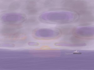 Oceano Atlantico, 2015 (disegnato a mano su un iPad con una matita Apple) da Evan Sklar