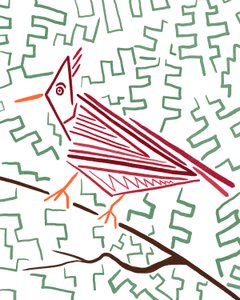 Cardinale, 2020-24 circa (arte digitale) da Evan Sklar