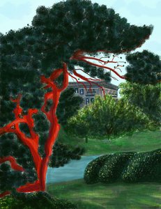 Conifera a Litchfield Villa, Prospect Park (arte digitale) da Evan Sklar