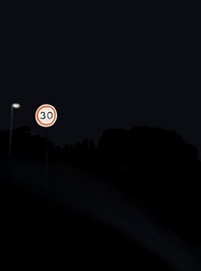 Guidare la strada di notte # 1 Brooklyn (arte digitale)