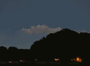 Campo e cielo al crepuscolo, Prospekt park, Brooklyn (arte digitale) da Evan Sklar
