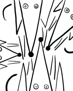 Quattro Daschund, 2020-24 circa (arte digitale) da Evan Sklar