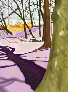 Collina con croco, Prospect Park (arte digitale)