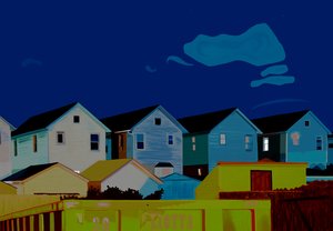 Case nel Queens (arte digitale) da Evan Sklar