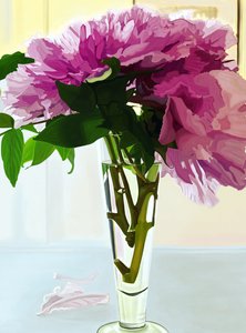 Peonie magenta in vaso (arte digitale) da Evan Sklar