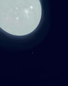 Luna e Saturno, 2020-24 circa (arte digitale) da Evan Sklar