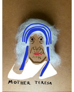 Madre Teresa (disegno a collage) da Evan Sklar