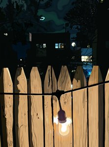 Il ponte di Rood di notte (arte digitale) da Evan Sklar