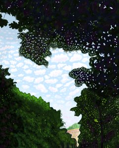 Cielo e viale da Prospect Park, Brooklyn (arte digitale) da Evan Sklar