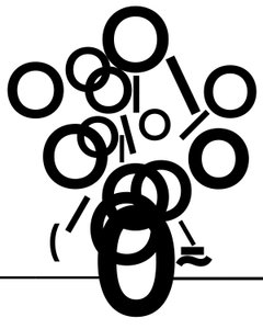 Girasoli fatti con i caratteri (arte digitale) da Evan Sklar