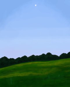 Campo del Vermont, Alba (arte digitale) da Evan Sklar