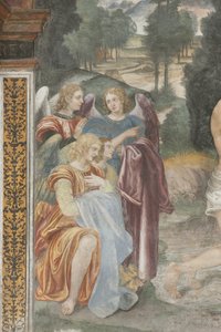 Il battesimo di Cristo, dettaglio degli angeli