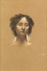 Testa di una ragazza da Evelyn De Morgan