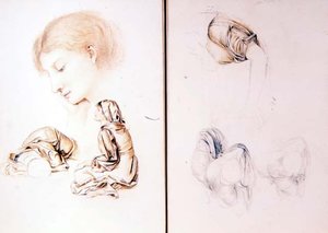 Sei studi di modelle femminili, due pagine da uno dei taccuini dell
