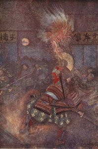 Raiko uccide il goblin di Oyeyama, illustrazione da 