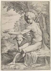 San Giovanni Battista nel deserto da Everard Crynsz. van der Maes