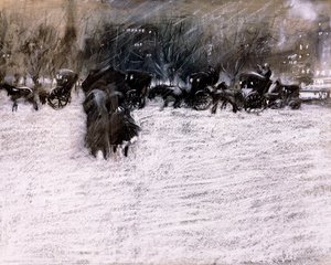 Il parco in inverno da Everett Shinn