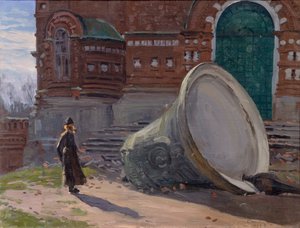 La rovina delle campane della chiesa, 1924 da Evgeni Ivanovich Stolitsa