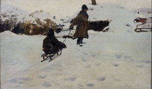 Inverno, 1902 da Evgeni Ivanovich Stolitsa