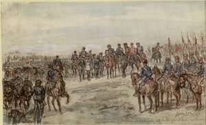 Capitolazione di una brigata di fanteria bulgara con dodici cannoni a Ferdinandovo da Ewald Schönberg