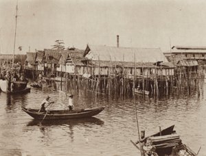 Case di pescatori costruite su palafitte sopra l