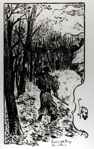 Verlaine in un paesaggio autunnale, illustrazione da Impression d