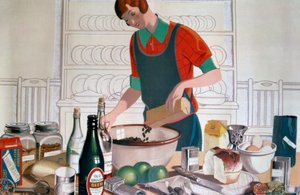 Preparazione del pudding di Natale dell